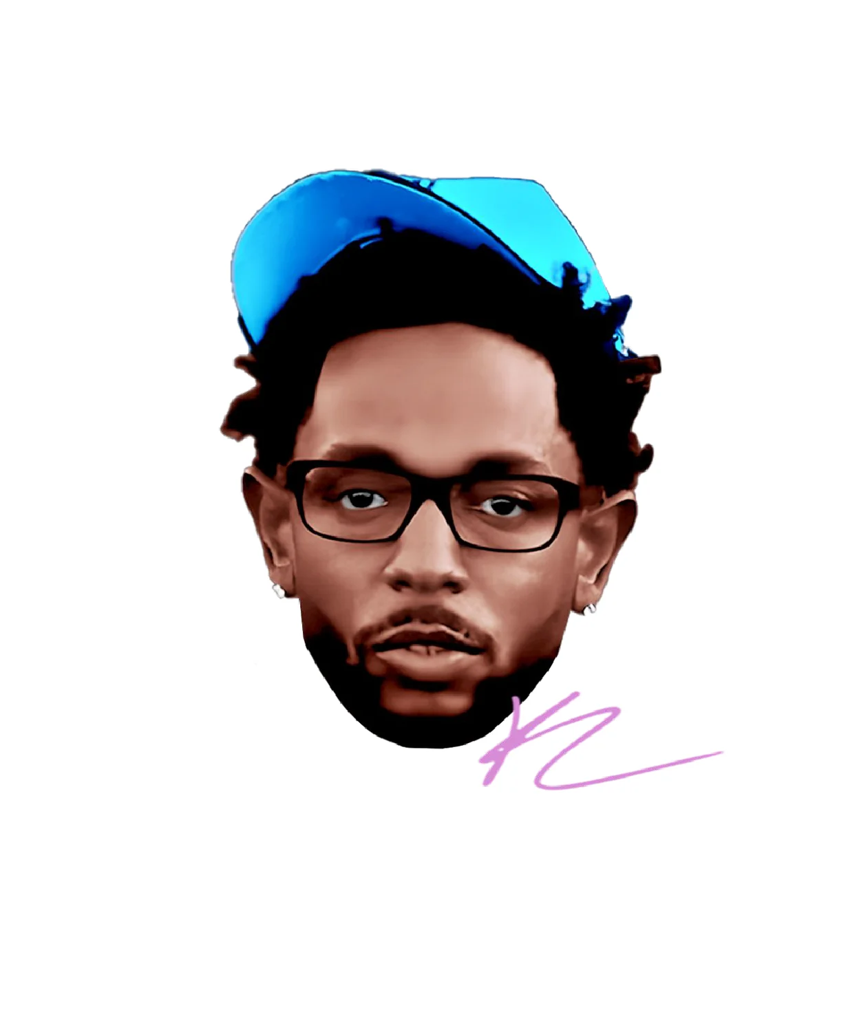 Portrait illustration for apparel artwork